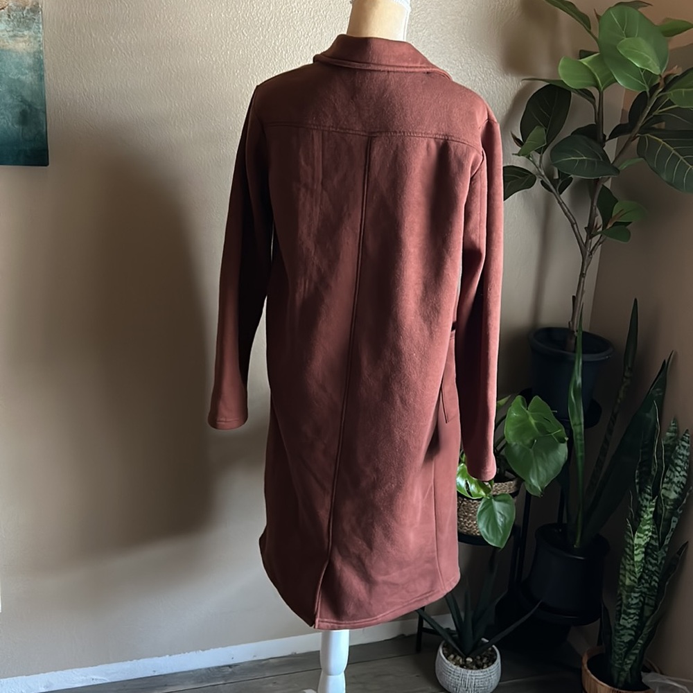 Forever 21 French Terry Trench Coat - Brown - Picture 6 of 11